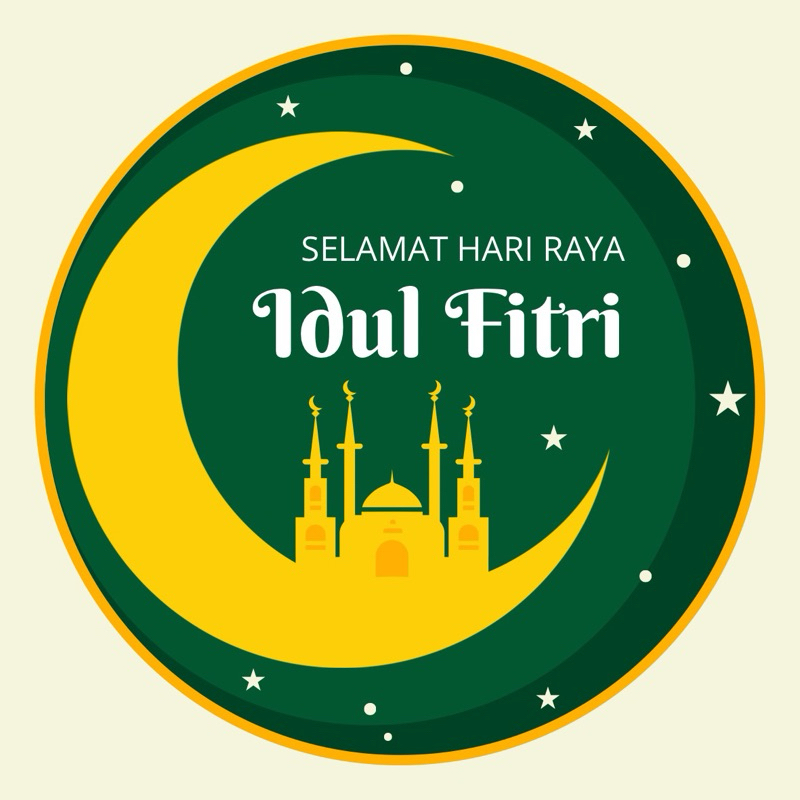 

F02.3# Stiker “SELAMAT IDUL FITRI” Bulat berbagai ukuran