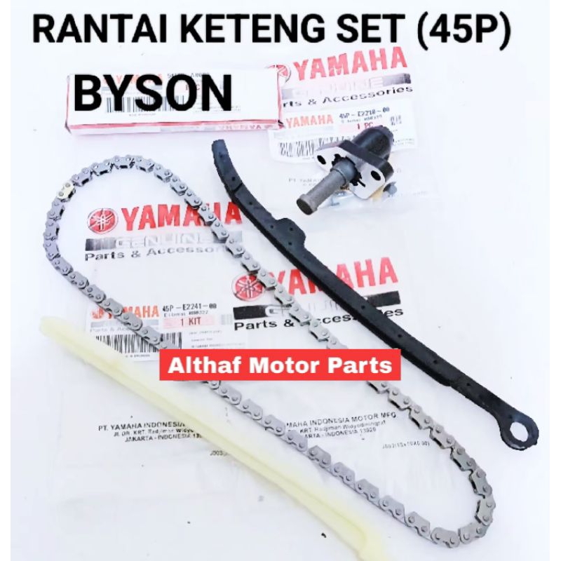RANTAI KETENG SET ( 45P ) LIDAH TENSIONER + TONJOKAN KETENG BYSON KARBU OLD HIGH QUALITY