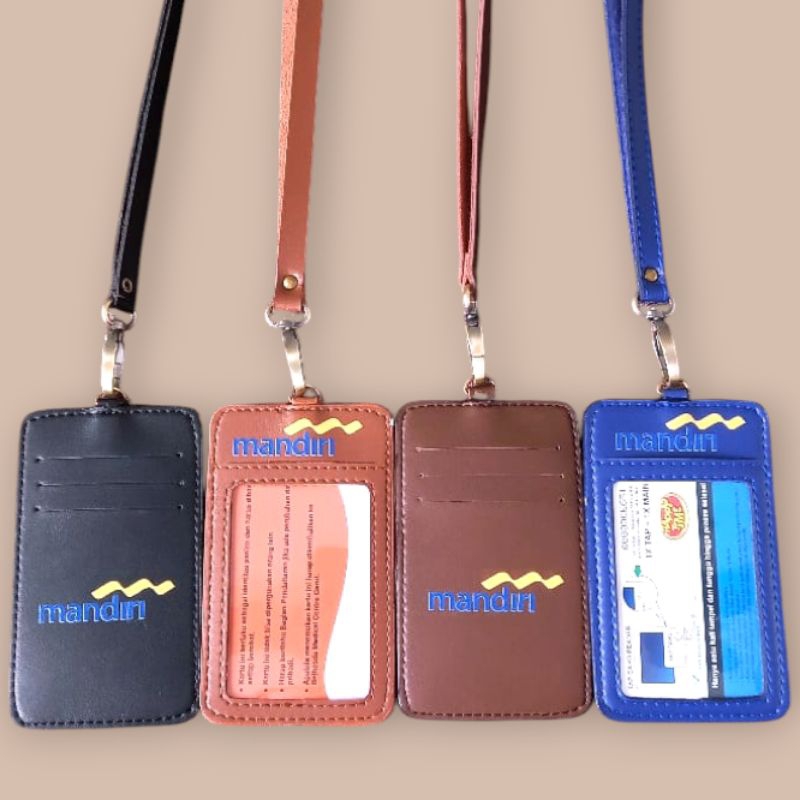 

Lanyad Mandiri | Id Card Holder Name Tag Kulit Model Simpel Elegant