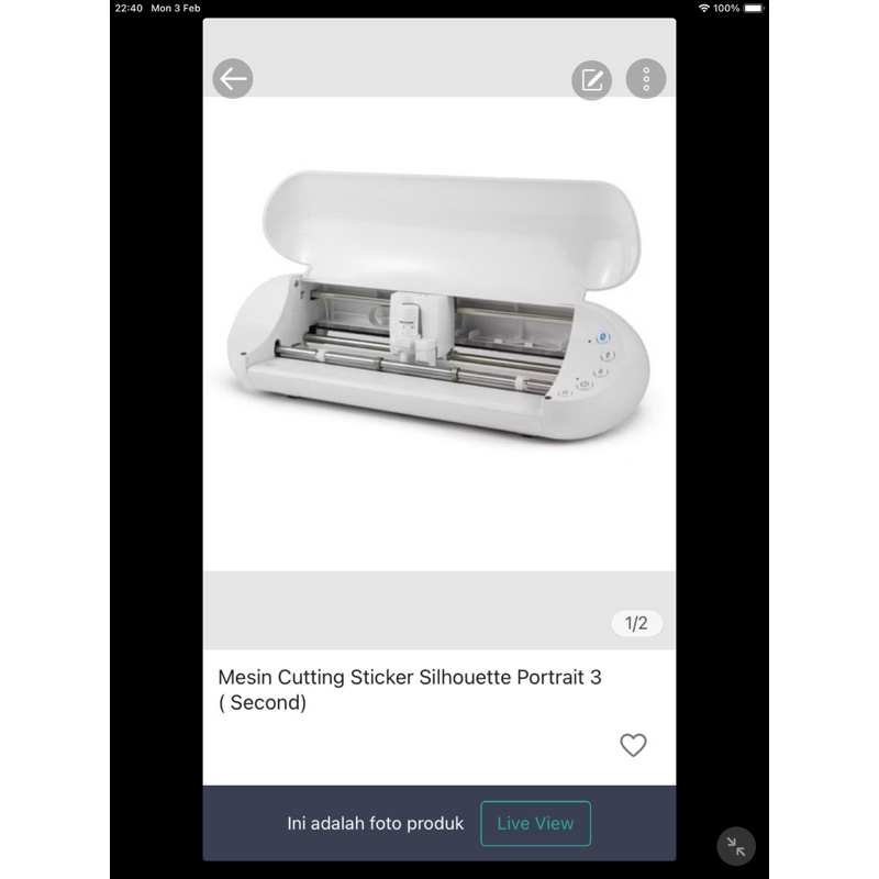 

Mesin Cutting Sticker Silhouette Portrait 3 (Second)