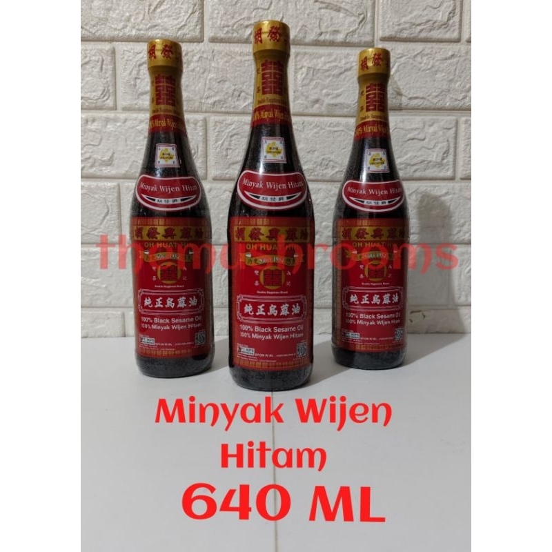 

Minyak wijen hitam Oh Huat Hin / Double happiness brand 640 ml