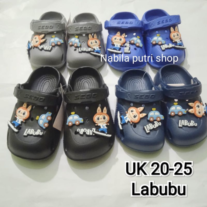 Sandal anak laki laki labubu ukuran 20 - 25 , Sandal anak labubu sebo