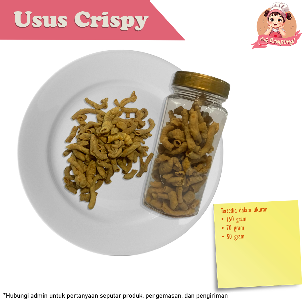 

KERIPIK USUS AYAM GORENG CRISPY ASLI RENYAH 150gr 70gr 50gr