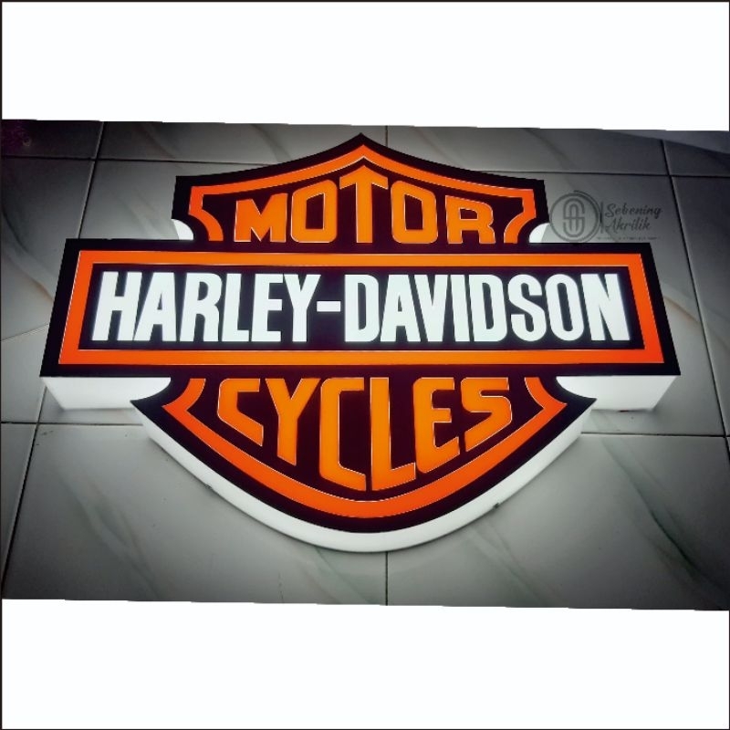 Neon Box Harley davidson | Neon box club motor Harley | Neon box Harley davidson Akrilik