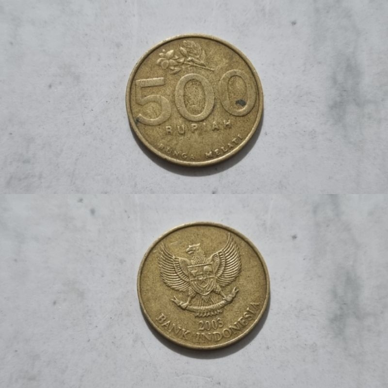 Koin Kuno 500 Rupiah Tahun 1997, 2000, 2001, 2002, dan 2003