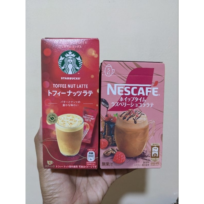 

Combo CO Starbuck TOFFE NUT LATTE & NESCAFE CHOCOLATE LATTE RASPBERRY