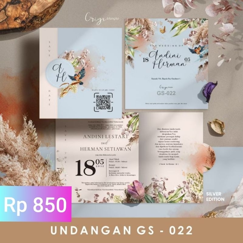 undangan cetak pernikahan khitan griya silver 22