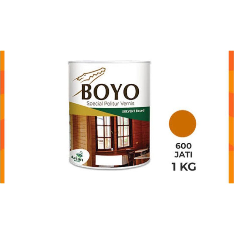 600 Jati 1Liter Cat politur vernis Boyo Avian