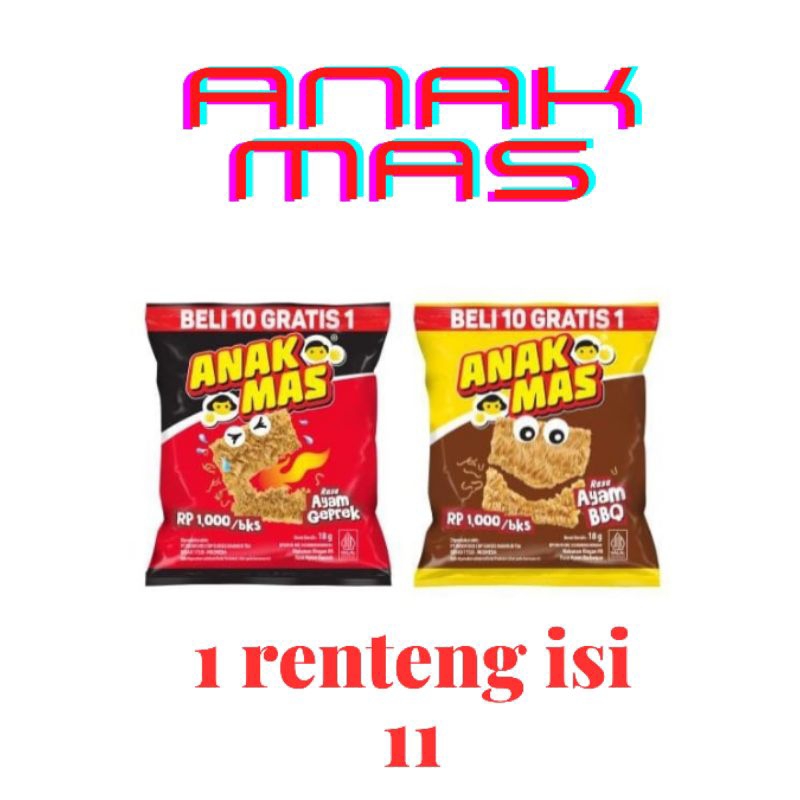 

anak mas mie kering isi 11 pcs