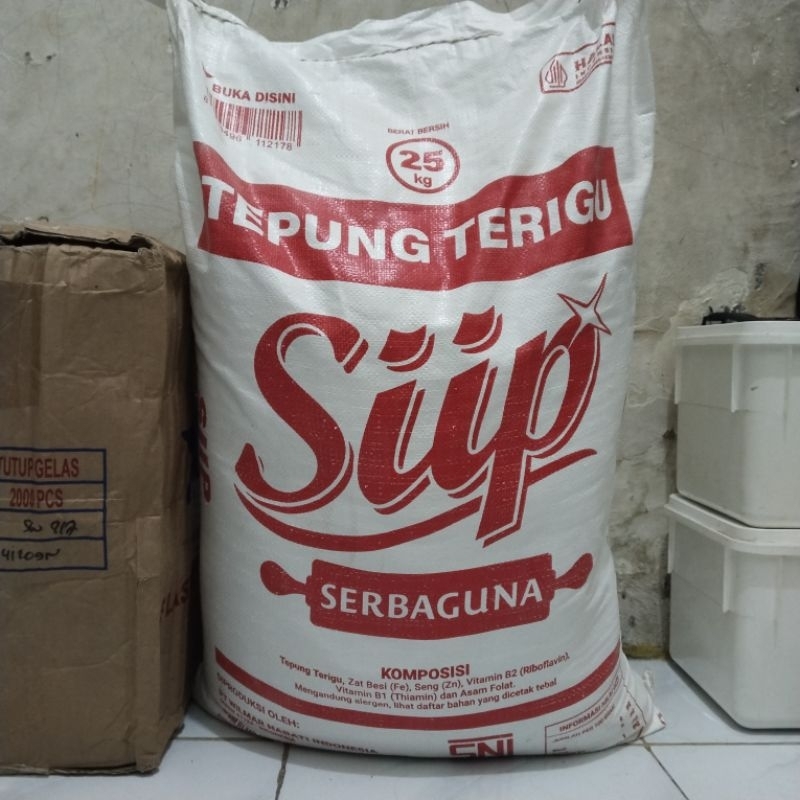 

Tepung Terigu Serbaguna merk Siip Kemasan Repack.
