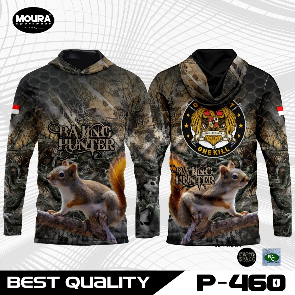 Jersey Hoodie Camo Motif Bajing Hunter Bisa Custom Nama Logo Tim Full Printing Gratis Buff