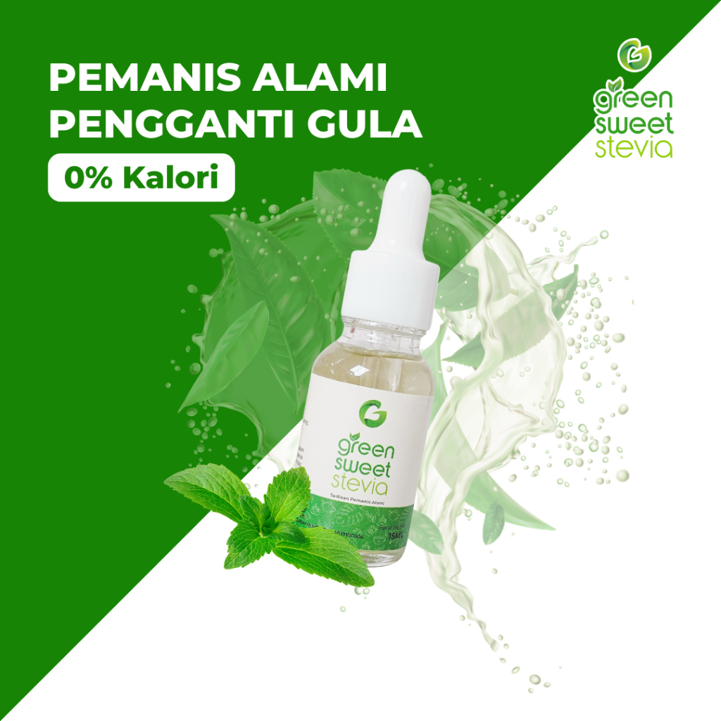 

Green Sweet Stevia - Pemanis Alami Stevia, 0 Kalori, Anti Diabetes & Untuk Diet - 15ml