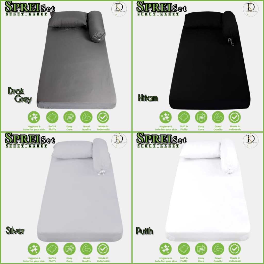 Sprei Polos 120x200 Sprei Single Bed - Sudut Karet Sprei Polos Aesthetic