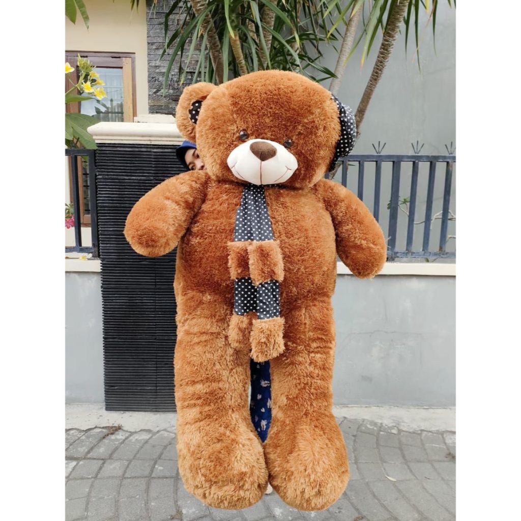 PROMO Boneka beruang teddy bear super jumbo 1.5 meter lucu lembut ukir bordir nama halus COD