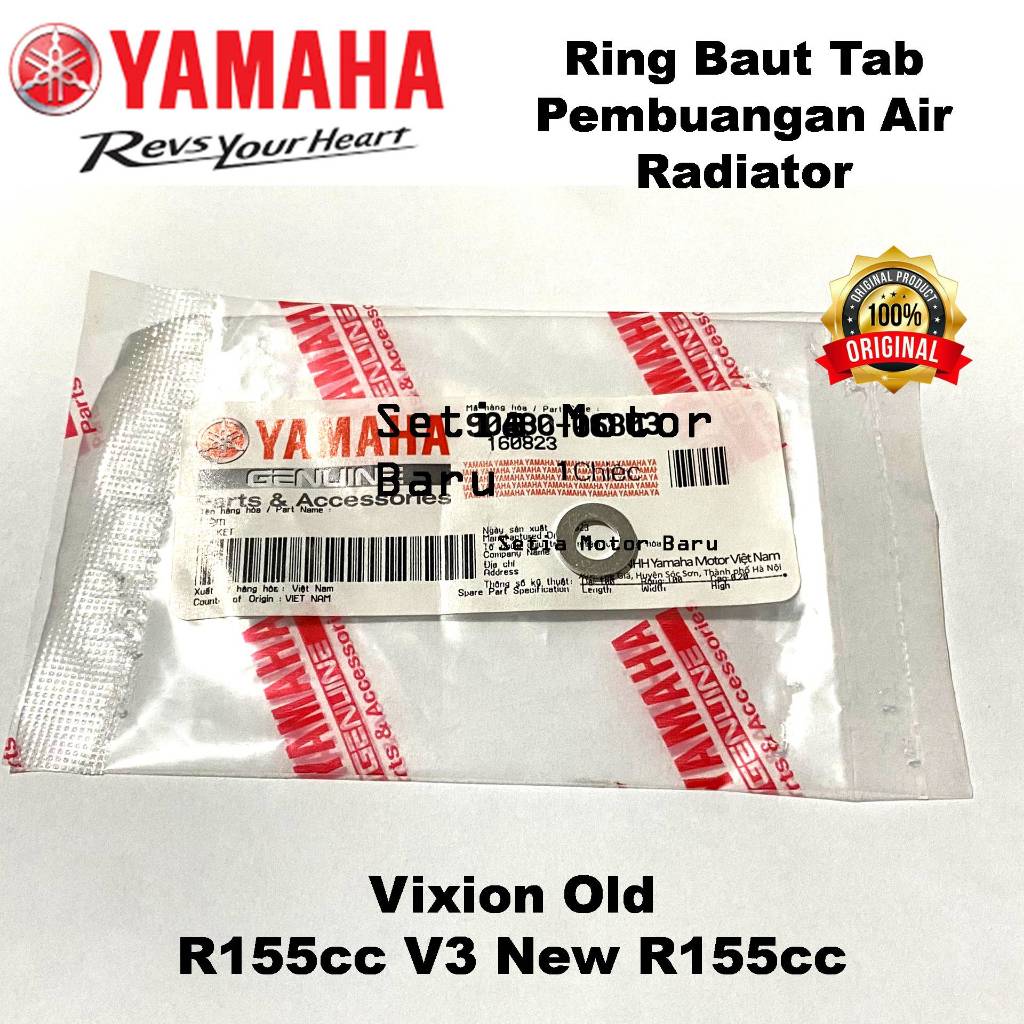 Ring Baut Bolt Tab Pembuangan Air Radiator Motor R155 V3 New R155 Vixion Old Ori Asli Yamaha