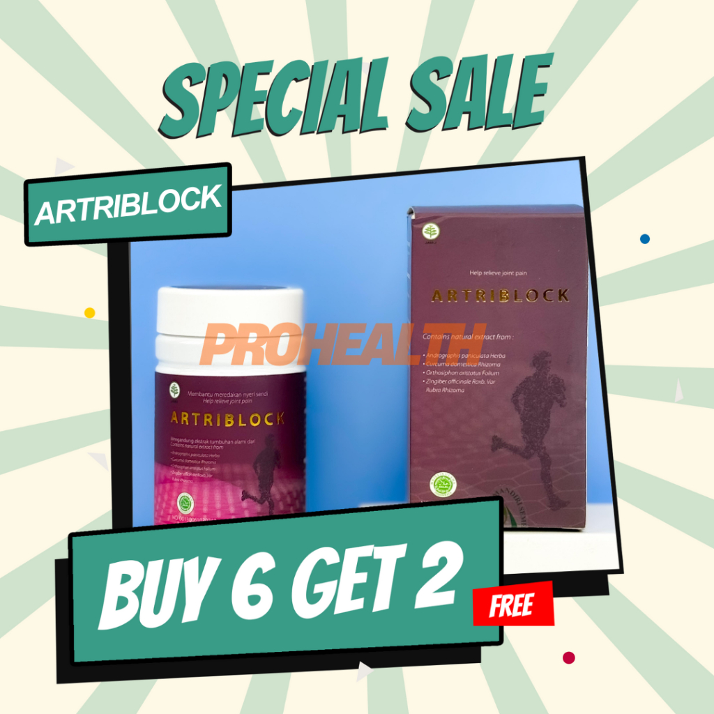Artriblock Herbal Sendi Original 20 Kapsul (8 botol)