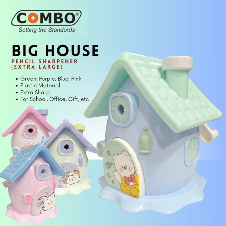 

Serutan Pensil Putar / Rautan Meja Lucu / Auto Pencil Sharpener SH-719 / Serutan Pensil Big House / Table Mechanical Sharpener