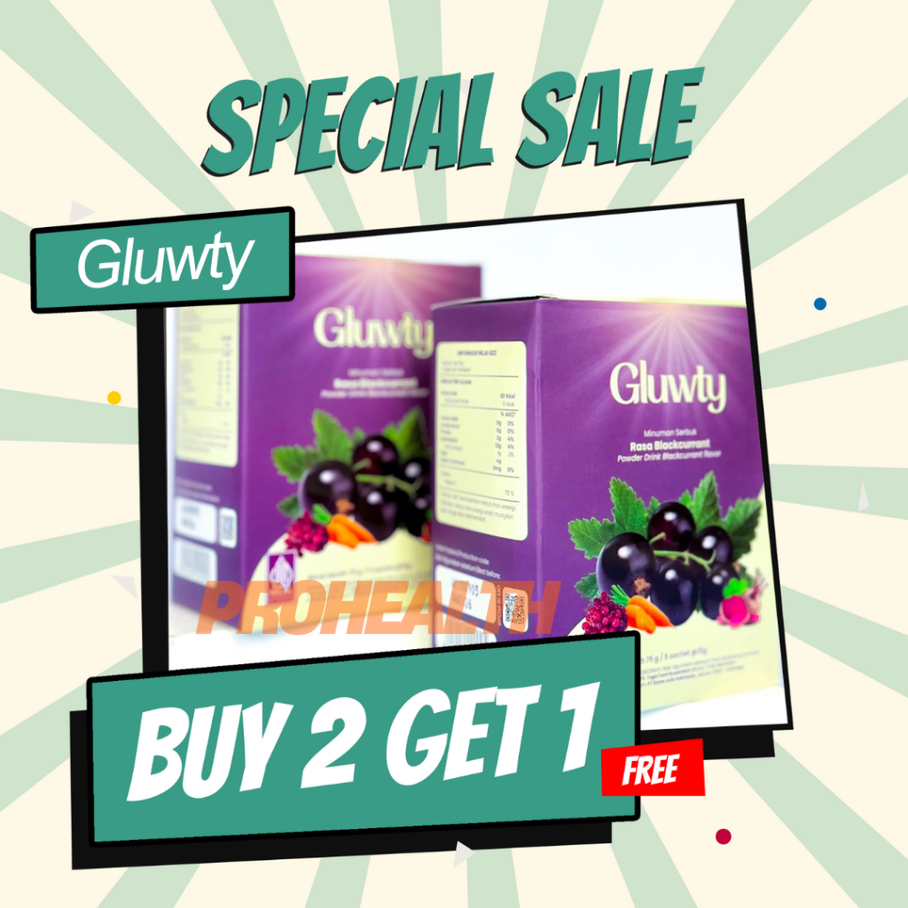 Gluwty Collagen Drink Kolagen Original 75g (3 Box)