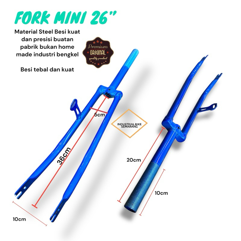 ( FORK 26 MINI ) Garpu Depan Fork Sepeda Mini City Bike Keranjang 26 inch 26inch Fixie 700