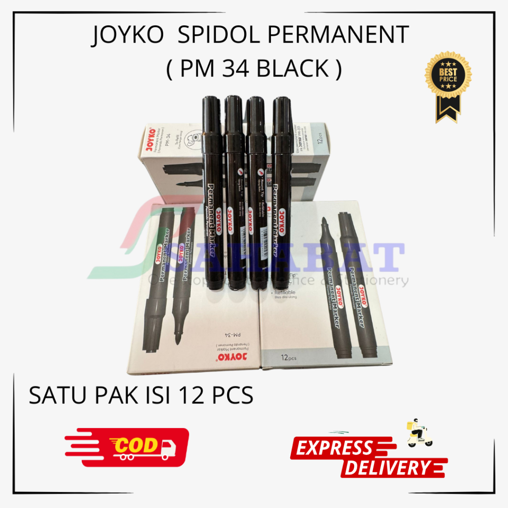 

JOYKO SPIDOL WHITEBOARD - JOYKO SPIDOL PERMANENT 1 PAK ISI 12 PCS HARGA GROSIR