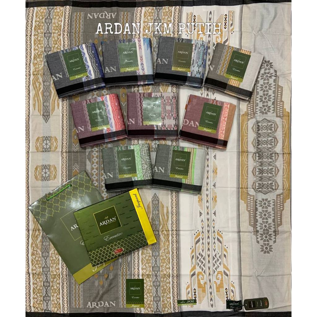 SARUNG ARDAN JKM DKM PUTIH HITAM WARNA READY BISA COD