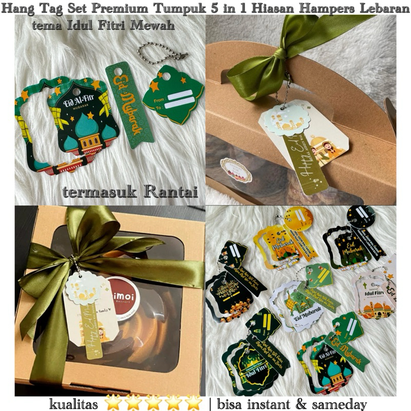 

Hang Tag Idul Fitri Set 5 in 1 (FREE RANTAI) ready Stock Kartu Hangtag Tumpuk Hangtag Kotak Kue edisi idul fitri lebaran Mewah Tebal Hiasan Hampers lebaran Hampers Kue kering idul fitri