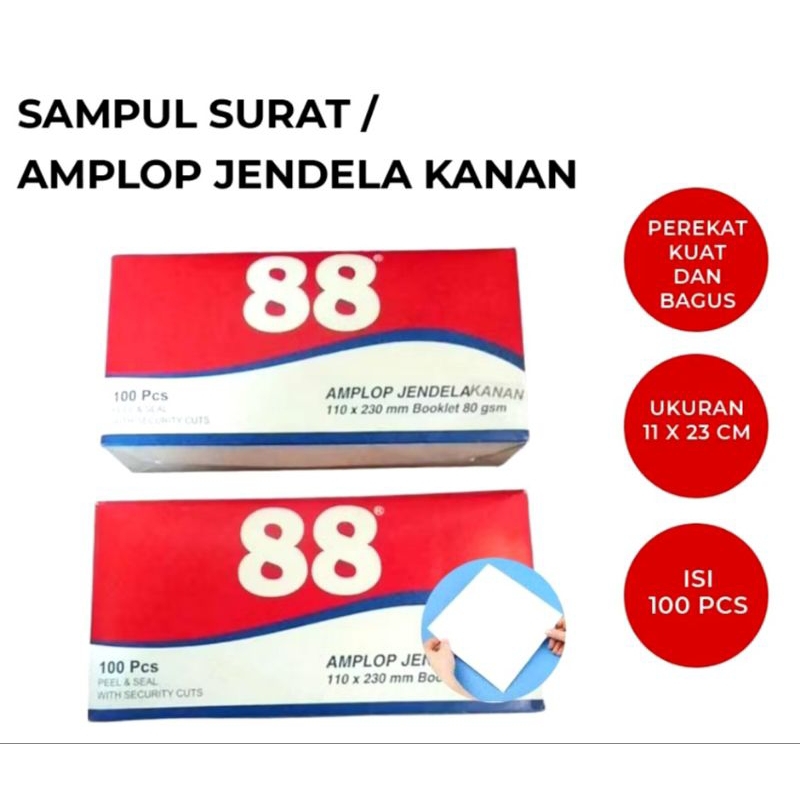 

Amplop putih panjang JENDELA KANAN 88 / VIVA