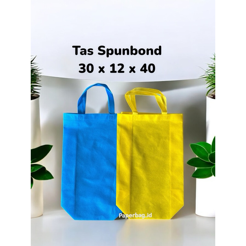 

Tas Spunbond Tebal | Goodie bag | Tas kain ukuran 30 x 12 x 40