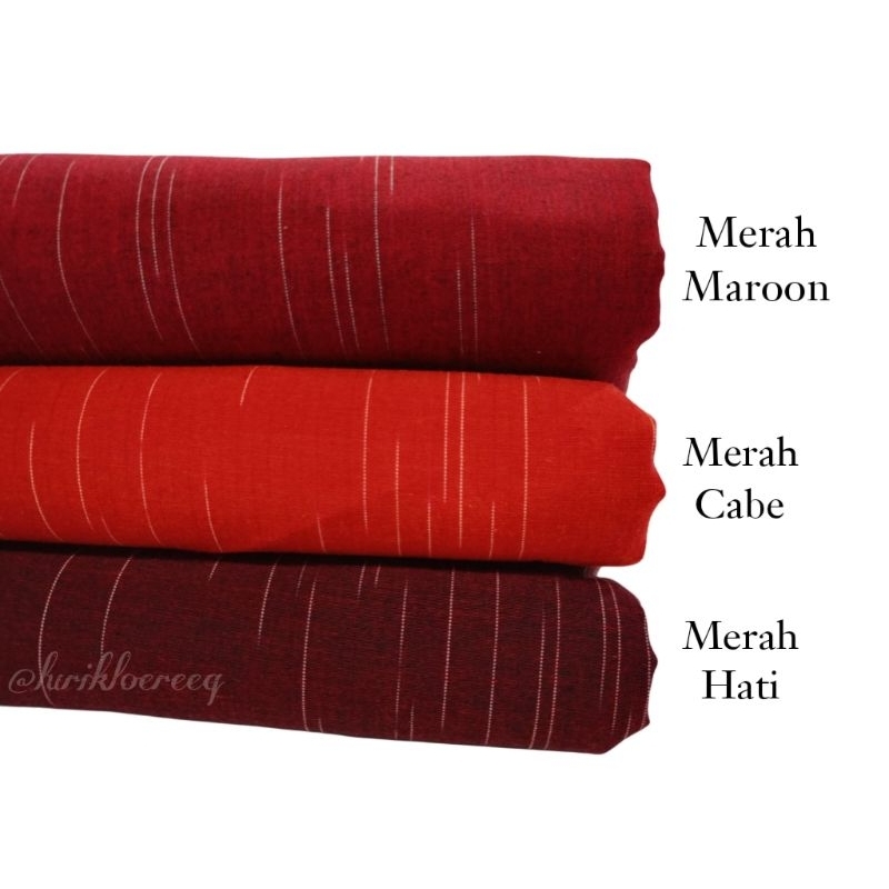 Tenun Lurik Gerimis Merah maroon merah cabe