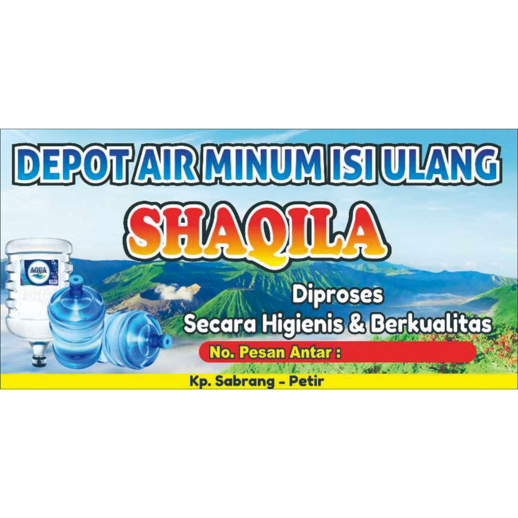 Spanduk Depot Air Minum Isi Ulang