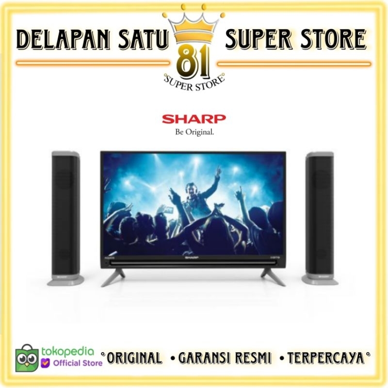 SHARP 2TC-32BD1I LED TV DIGITAL 32" AQUOS IIOTO TOWER SPEAKER 32BD1I