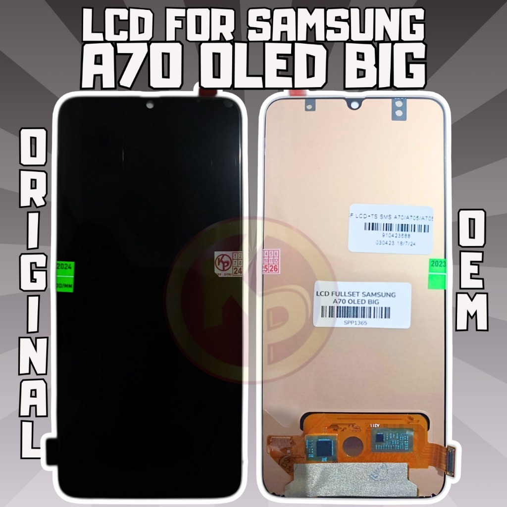 LCD + TOUCHSCREEN SAMSUNG A70 OLED BIG [ FINGER ON ] KUALITAS ORIGINAL OEM