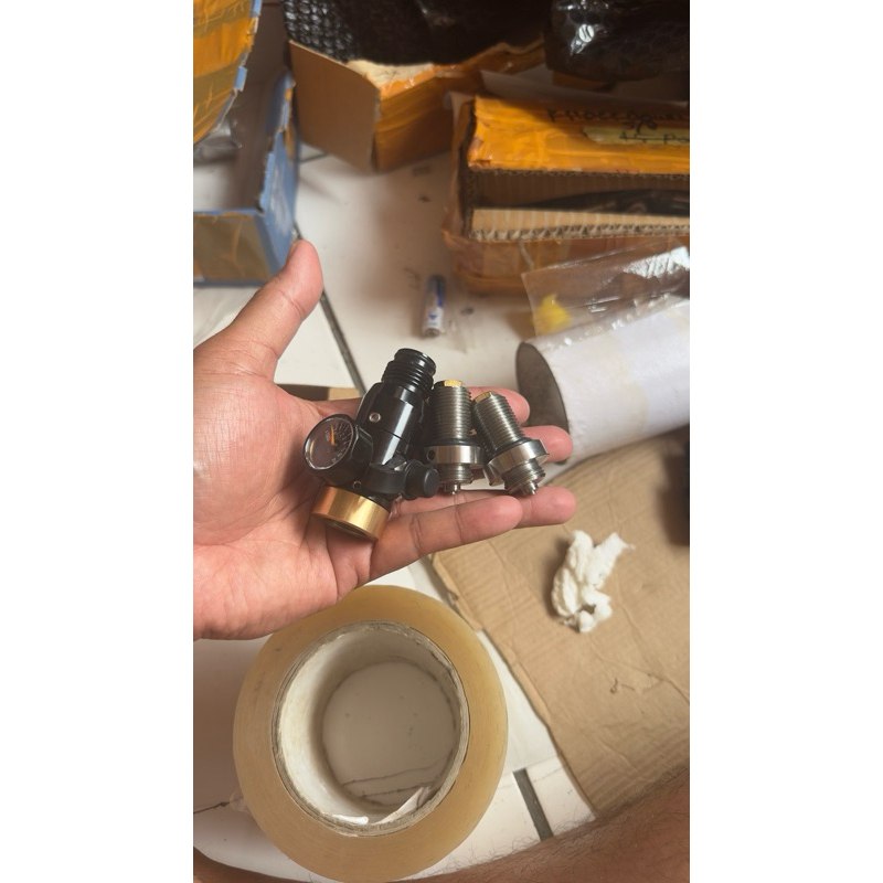 Regulator paintball knockdown 2 tabung stainless m18
