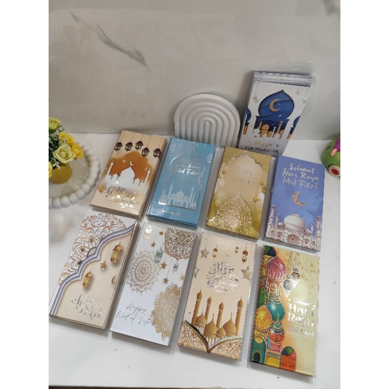 

Amplop Lebaran Idul Fitri Ukuran Besar 8,5Cm x 16Cm ( Isi 25, 30 Pcs ) Uang Tanpa DiLipat Kemasan Mika Kualitas Premium