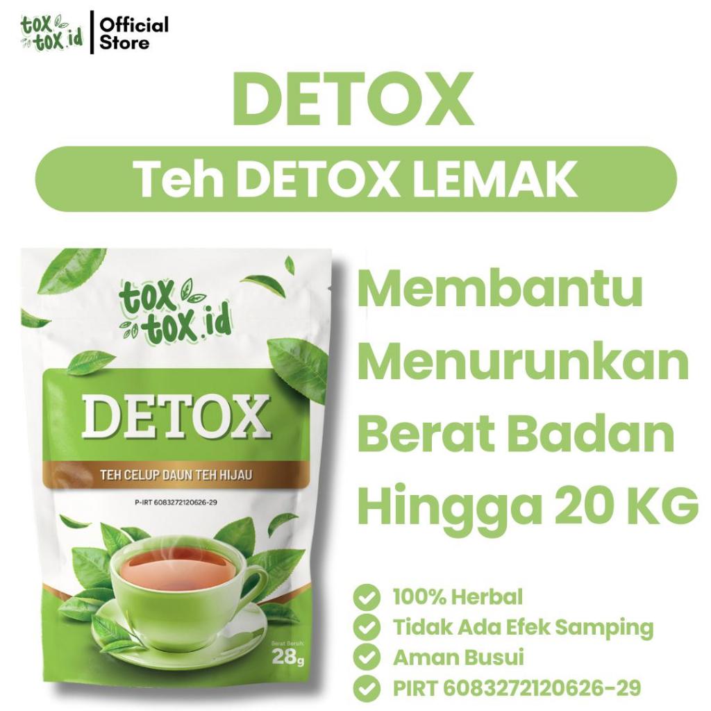 TOXTOX DETOX Teh Hijau Diet Pelangsing Herbal – Turunkan Berat Badan & Hilangkan Perut Buncit