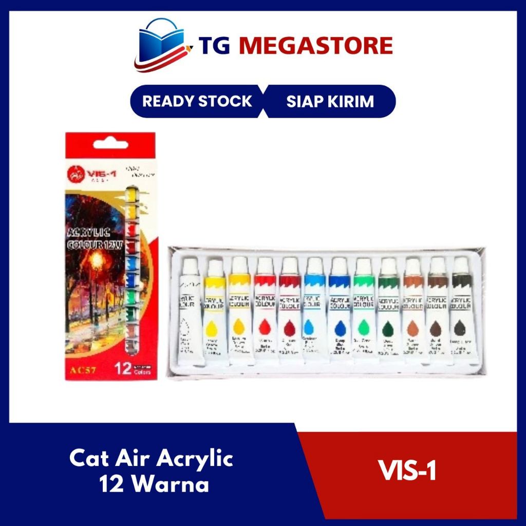 

Cat Air VIS-1 Acrylic 12 Warna Non Toxic AC-57