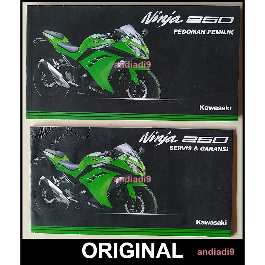 BUKU PEDOMAN PEMILIK SEPEDA MOTOR KAWASAKI NINJA 250 INJEKSI BEKAS ADA BERCAK ORIGINAL