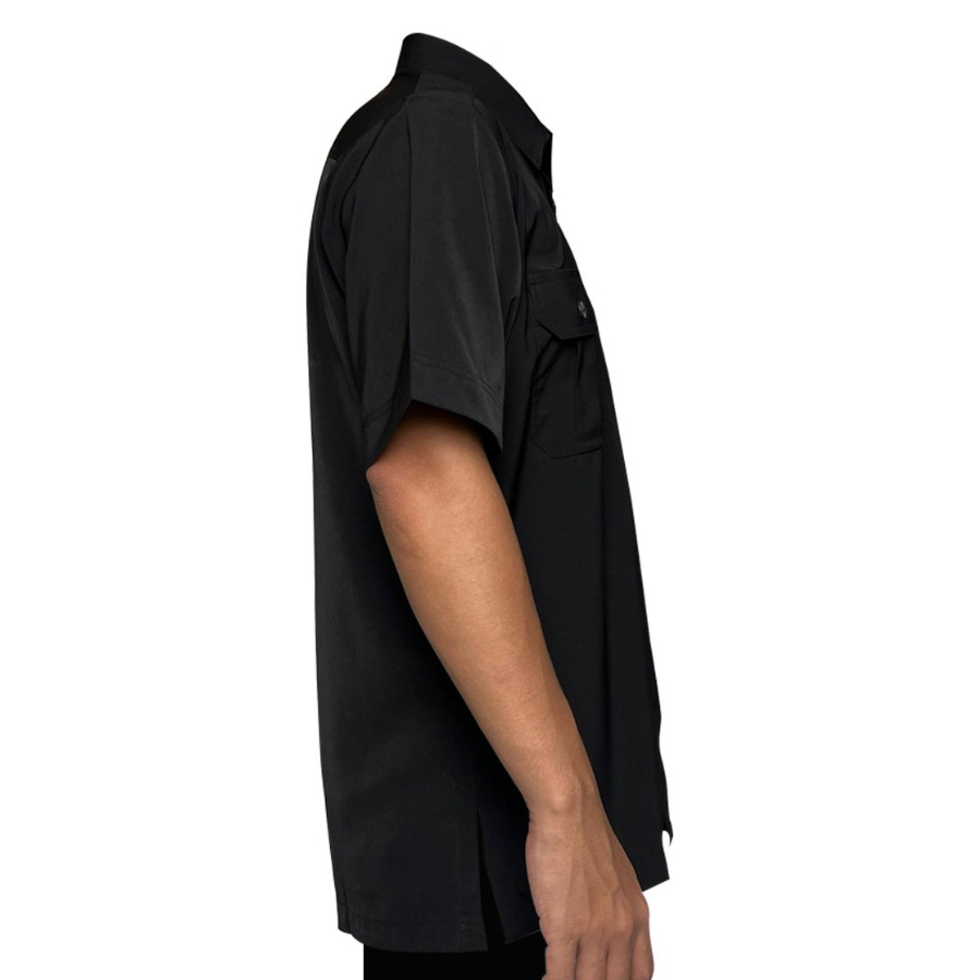 Baju Kemeja Atasan PDH Hitam Pria Lengan Pendek Atasan Lakilaki Lengan Pendek