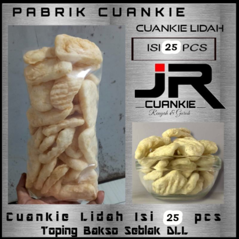 

Cusnkie Lidah Isi 25 pcs Renyah Gurih Topping bakso mie instan seblak