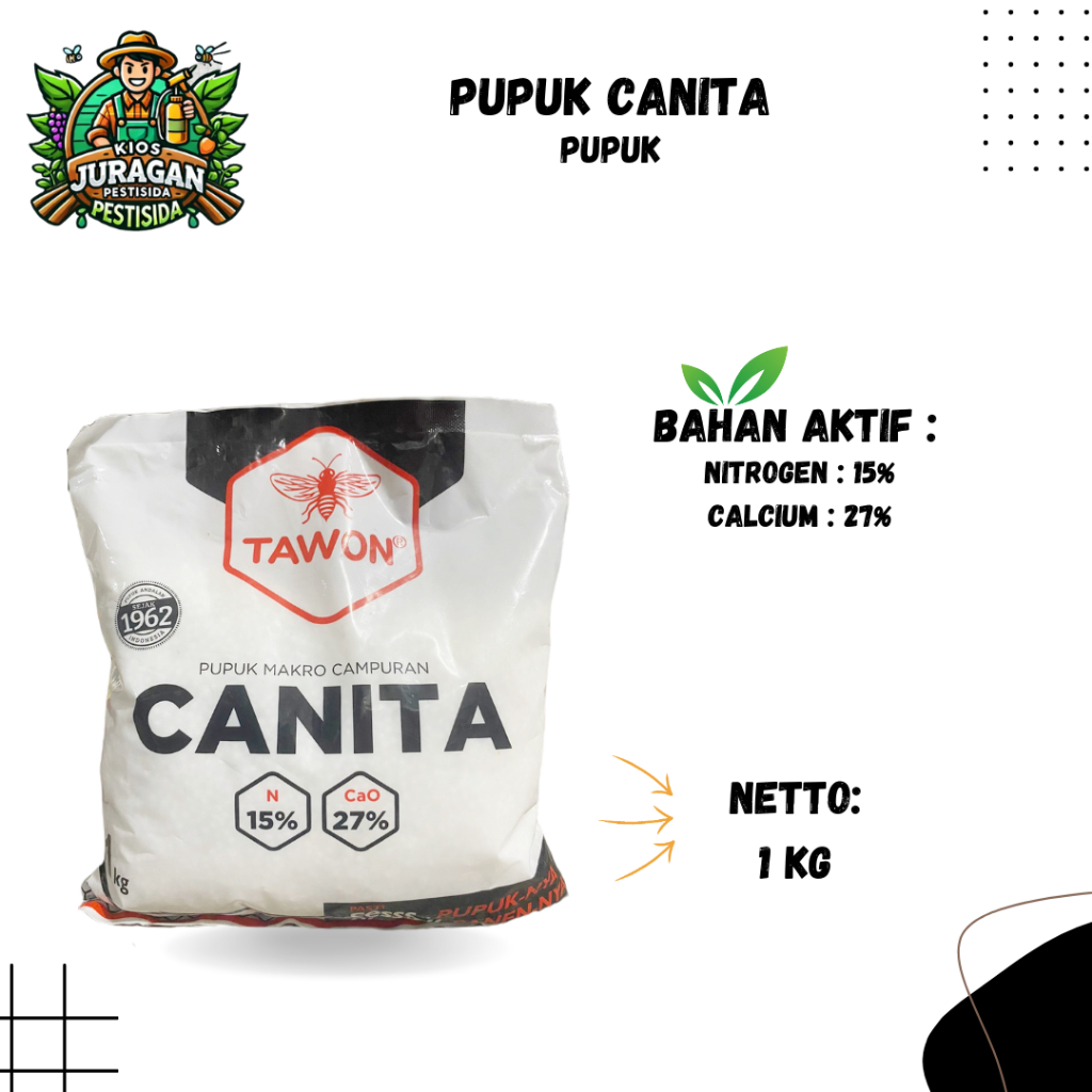PUPUK Canita 1 Kg Pupuk Kalsium Nitrat Cap Tawon