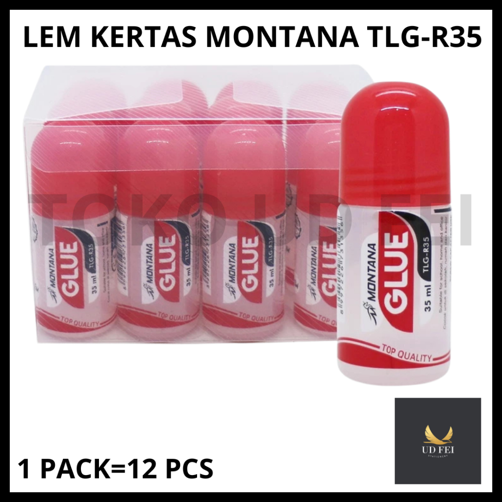 

(1PACK =12 PCS ) Lem KERTAS MONTANA/ Glue Stick 35ml / Lem Cair 35ml