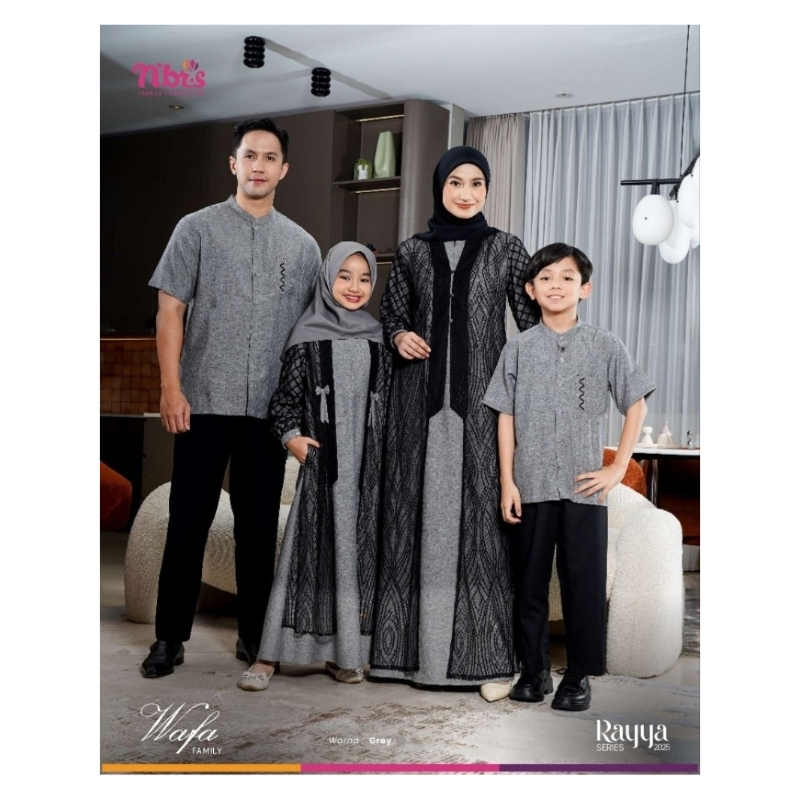 NIBRAS SARIMBIT WAFA GREY SARIMBIT NIBRAS/COUPLE NIBRAS RAYYA SERIES 2025