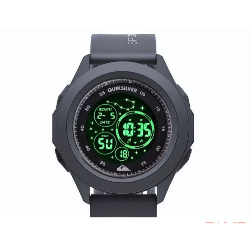 ORIGINAL COD JAM TANGAN QUICKSILVER DIGITAL LED LANGIT BINTANG RUBBER TERBARU NEW SALE OUTDOOR TAHAN