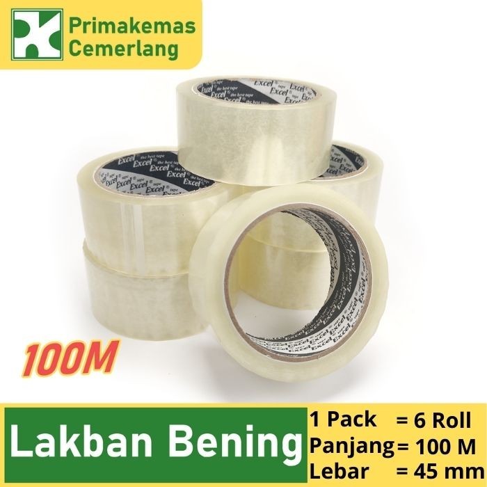 

LAKBAN BENING / ISOLASI BENING (45MM X 100 METER)