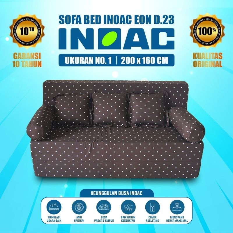 Sofa Bed INOAC D.23 Garansi 10 Tahun Ukuran 200x160x20cm