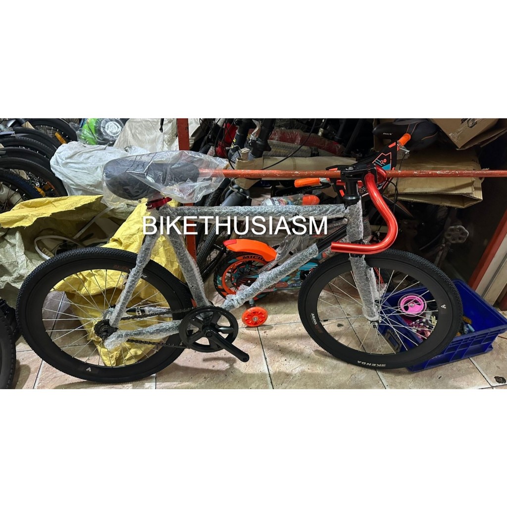 Sepeda Balap Minivelo Fixie Ukuran 20 Inch Frame Besi Non Speed