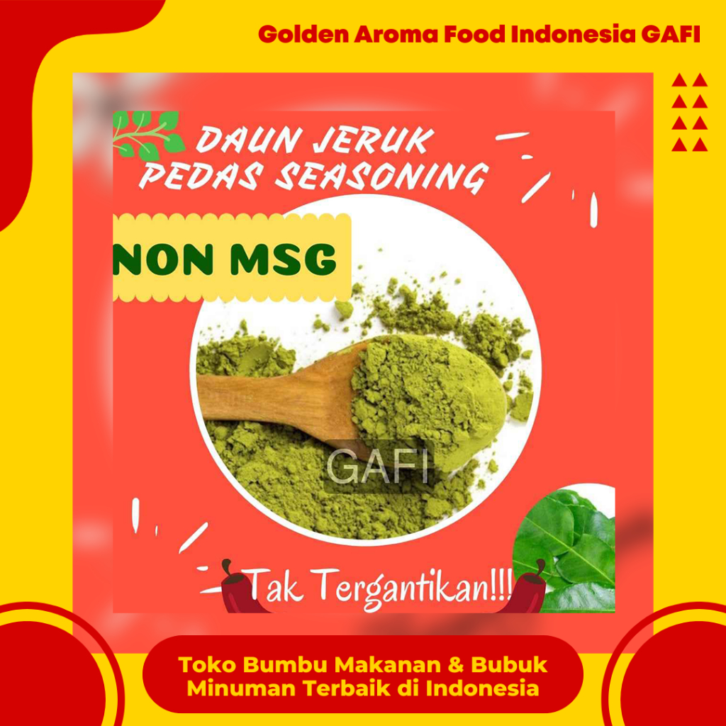 

Bumbu Tabur NON MSG Daun Jeruk Pedas Seasoning 1 Kg Enak Murah Bubuk Tabur Daun Jeruk Pedas Seasoning Halal NO MSG