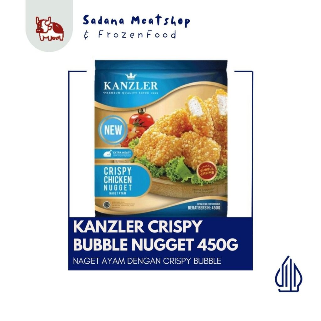

KANZLER Crispy Bubble Chicken Nugget 450gr l Kanzler Crispy Bubble Stick Chicken Nugget 450gr