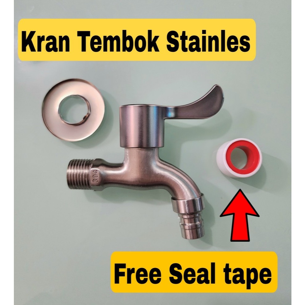 Kran tembok taman stainless 304 keran dinding 1/2inch
