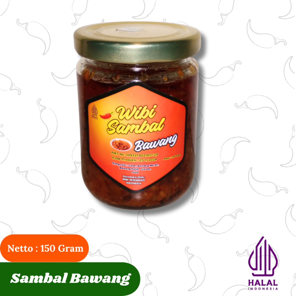 

SAMBAL BAWANG GORENG WIBI Pedas Gurih-150 Gram-Halal-Tanpa Pengawet